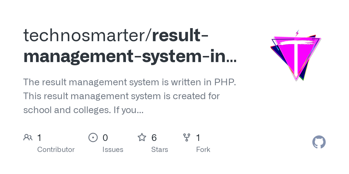 result management system in PHP and MYSQL