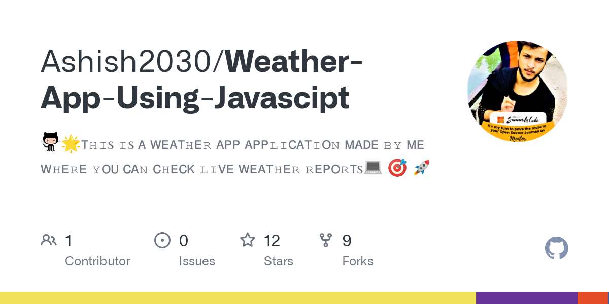 Weather App Using Javascipt