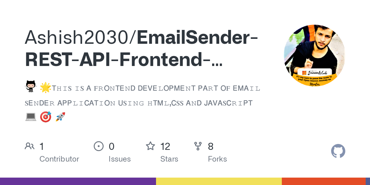 EmailSender REST API Frontend Using Javascript