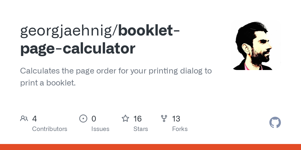 booklet page calculator