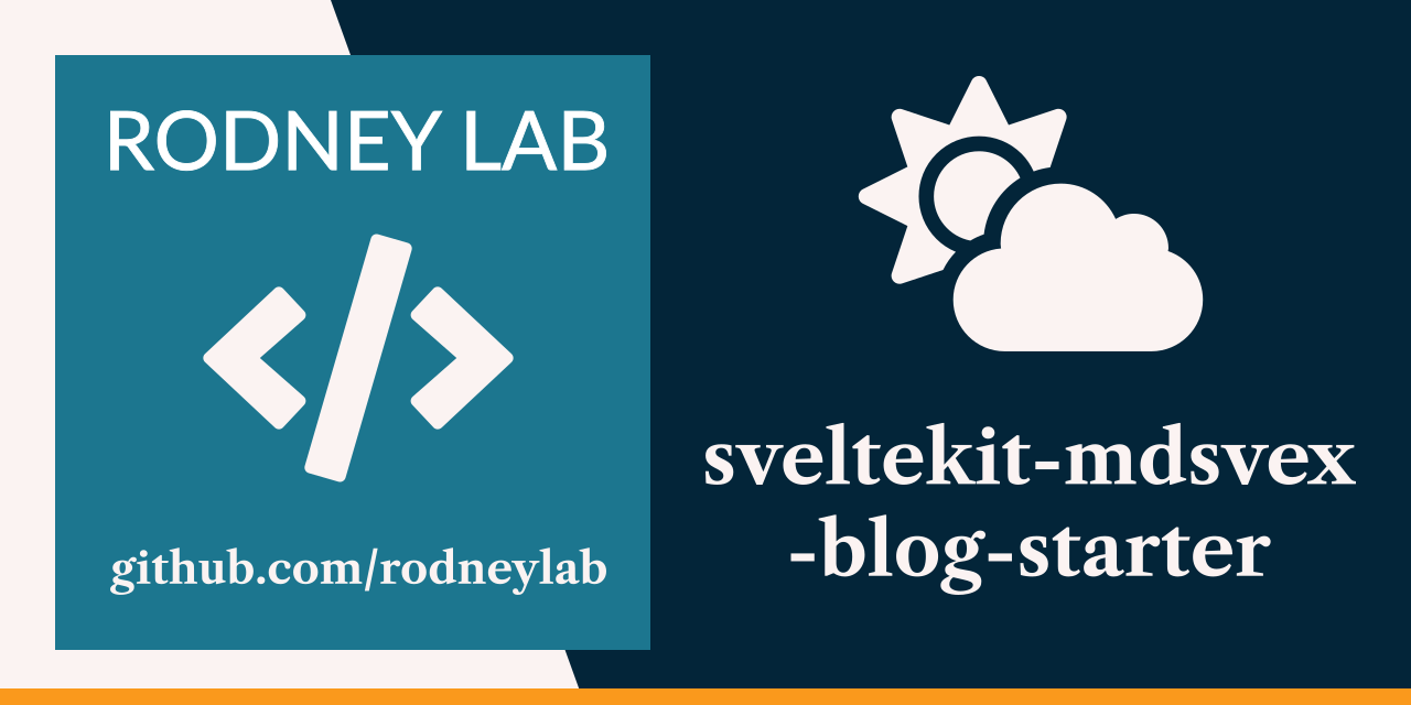 Rodney Lab sveltekit-blog-mdx Banner do Github