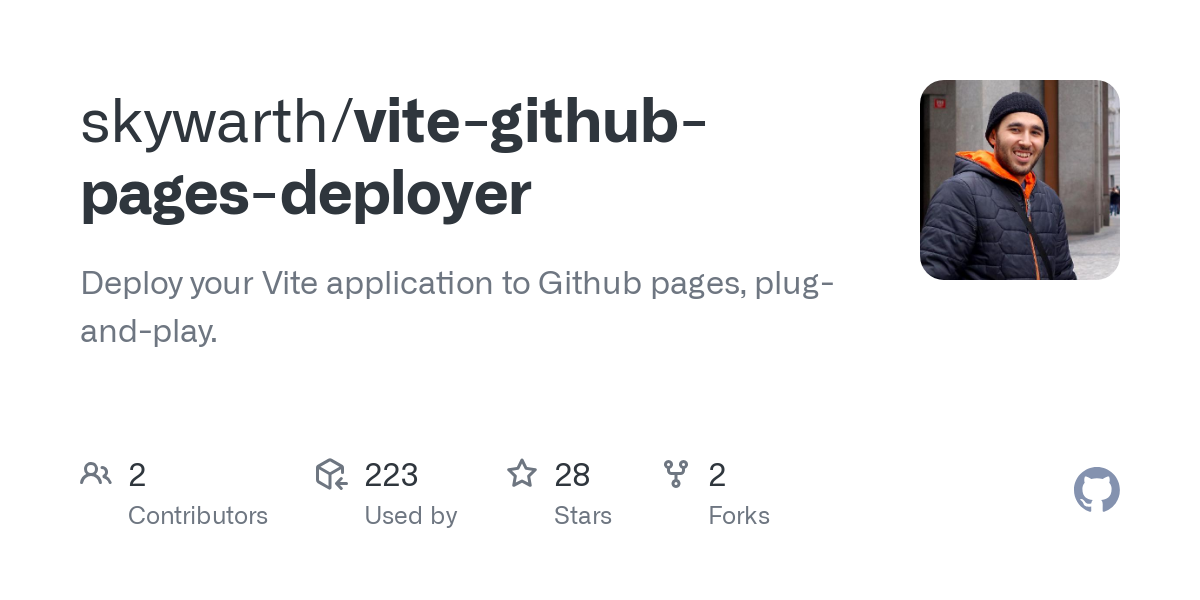 vite github pages deployer