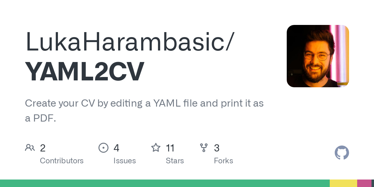 YAML2CV