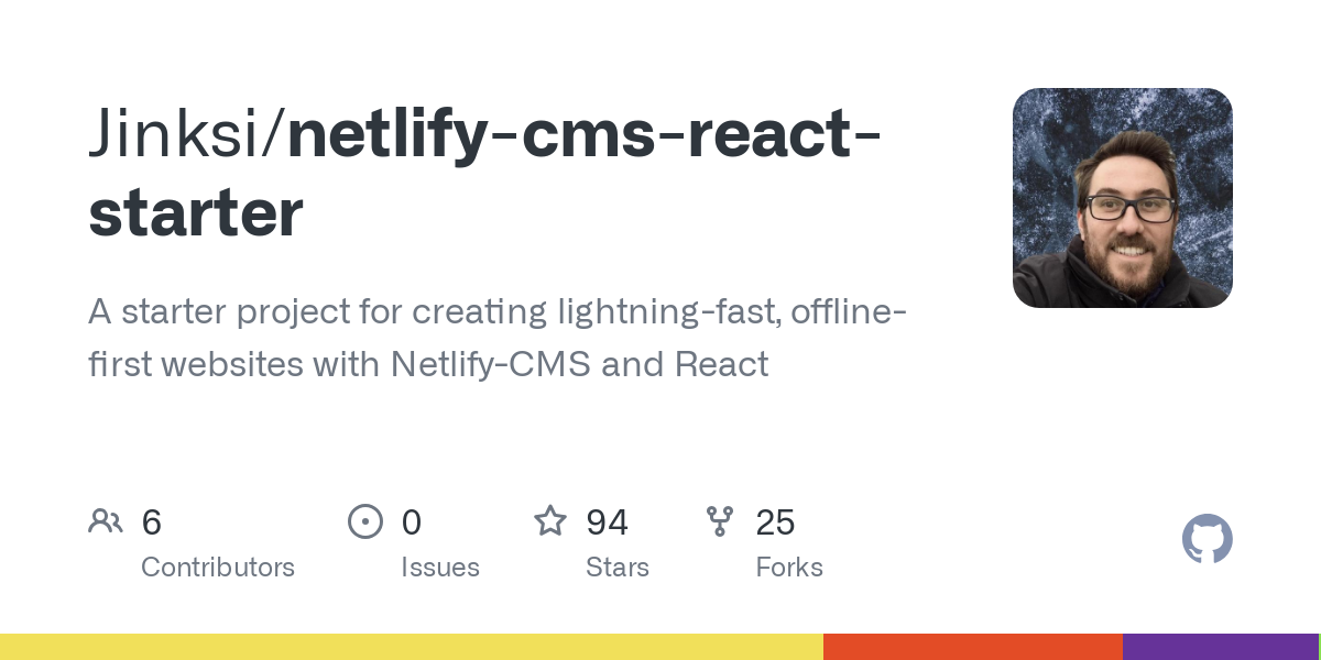 netlify cms react starter