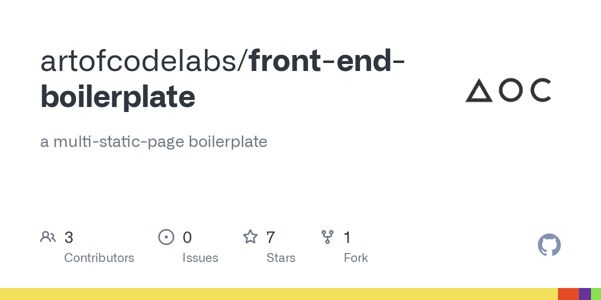 front end boilerplate