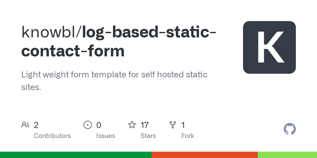 log based static contact form