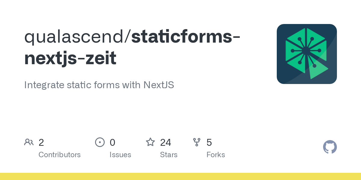 staticforms nextjs zeit