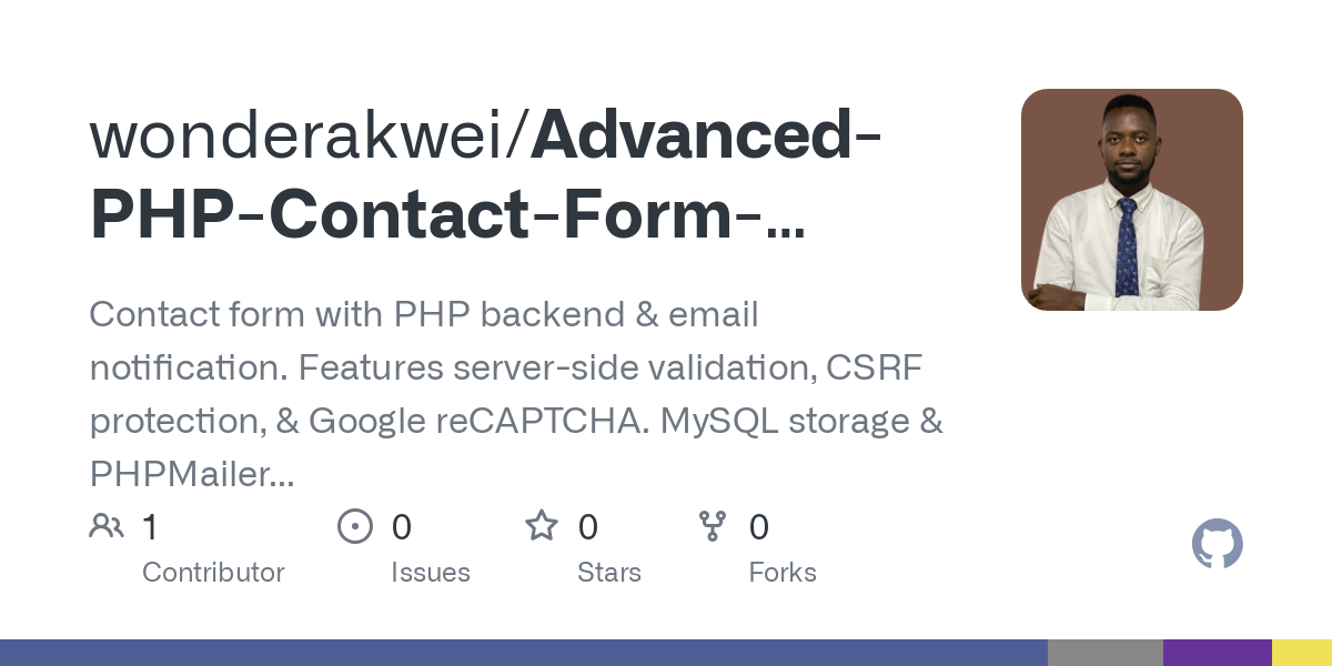 Advanced PHP Contact Form with Database Integration