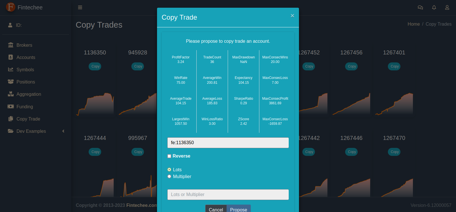 Copy Trading รองรับโดย Fintechee