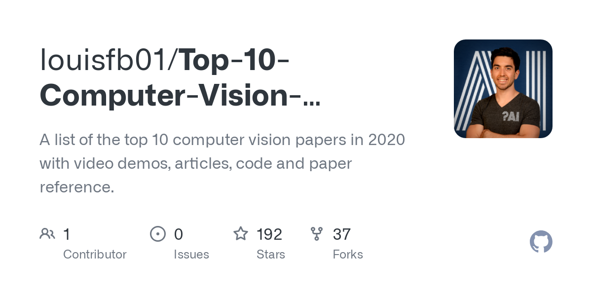 Top 10 Computer Vision Papers 2020