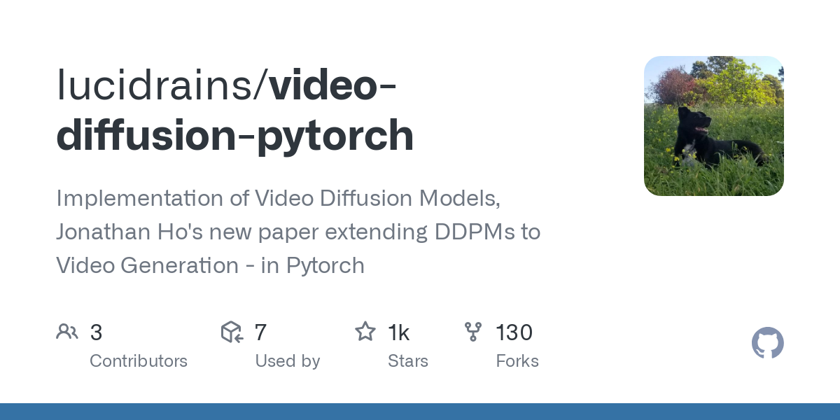 video diffusion pytorch