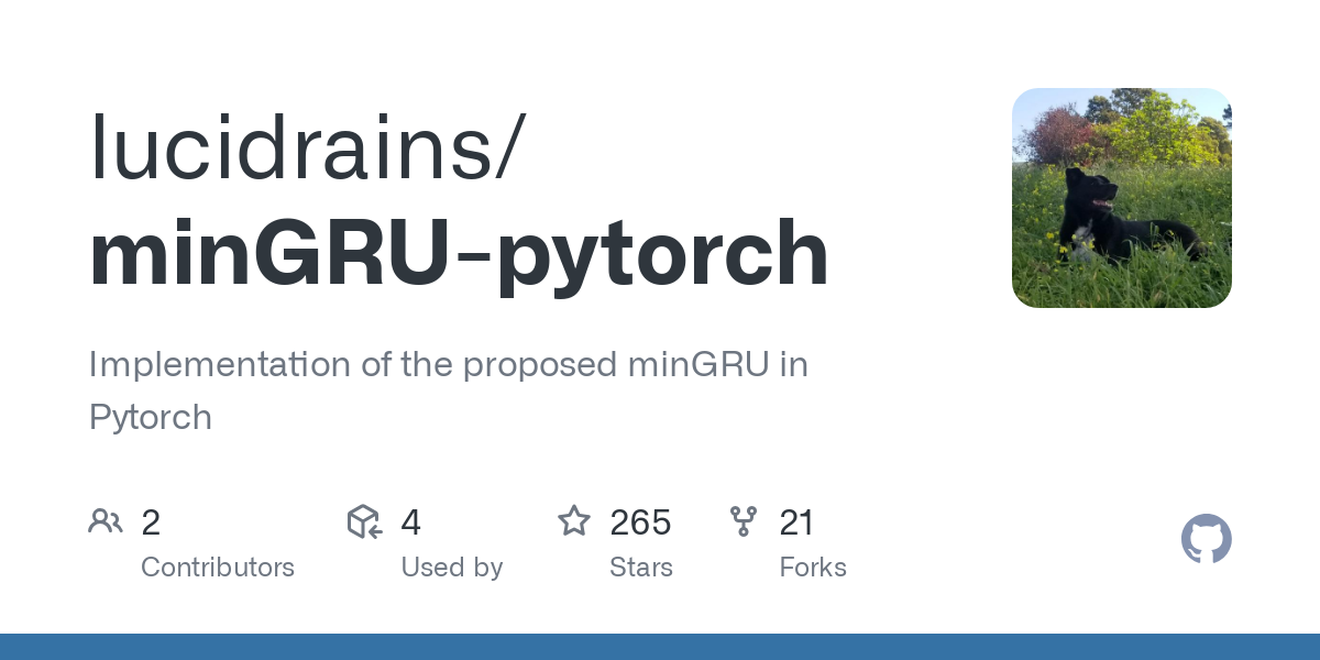 minGRU pytorch