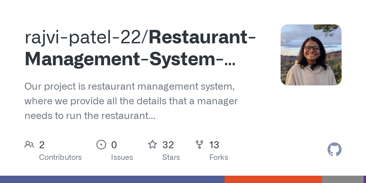 Restaurant Management System DBMS project