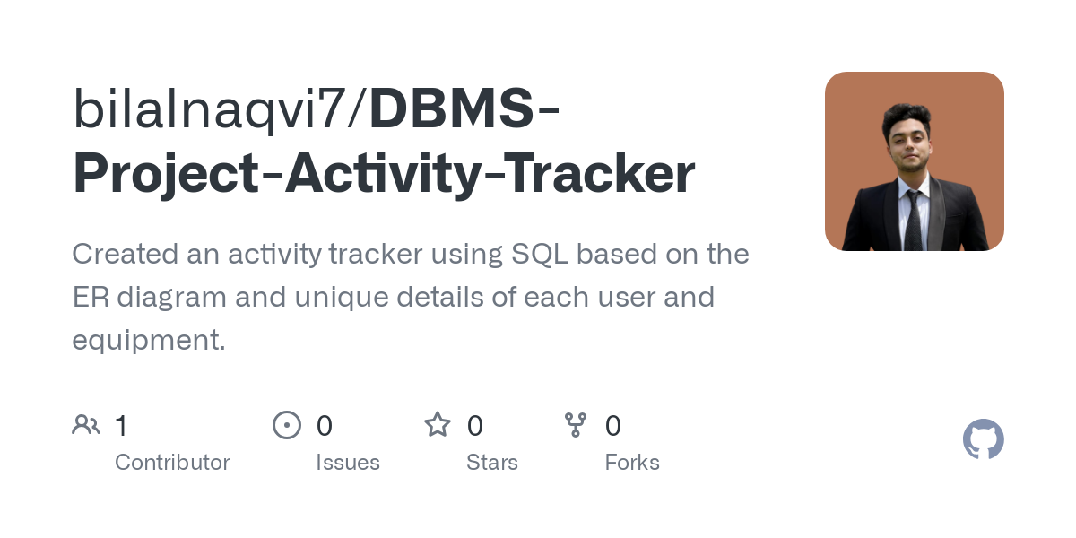 DBMS Project Activity Tracker