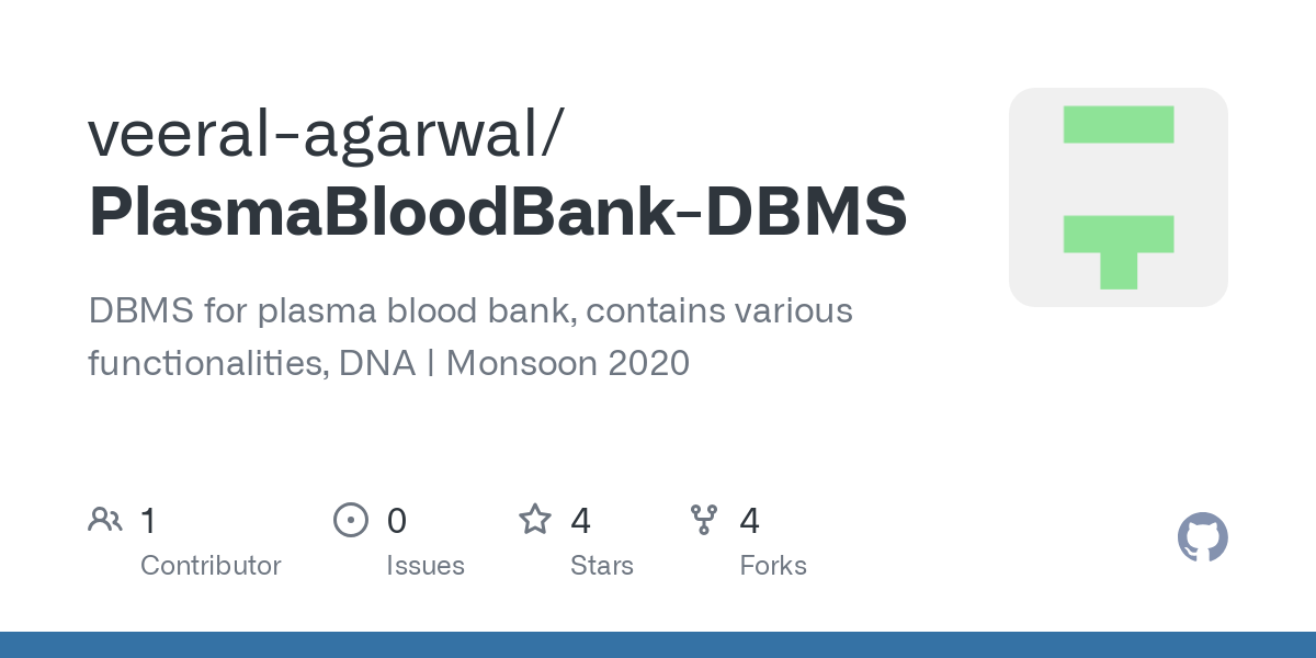 PlasmaBloodBank DBMS