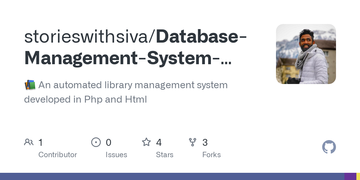 Database Management System for Library