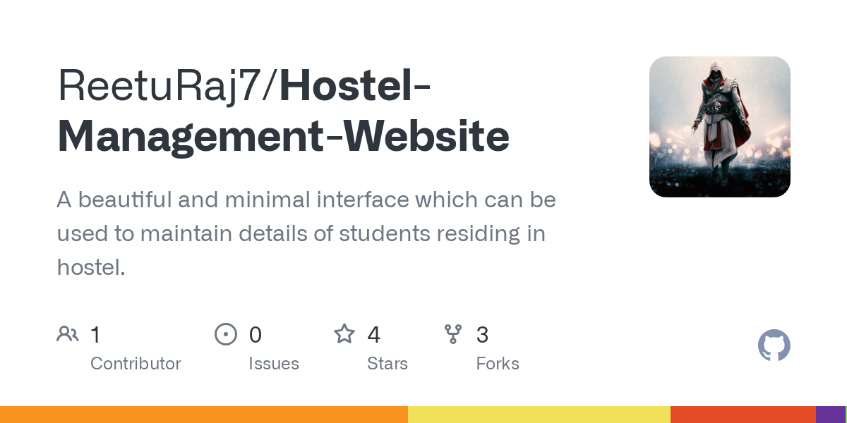 Hostel Management Website