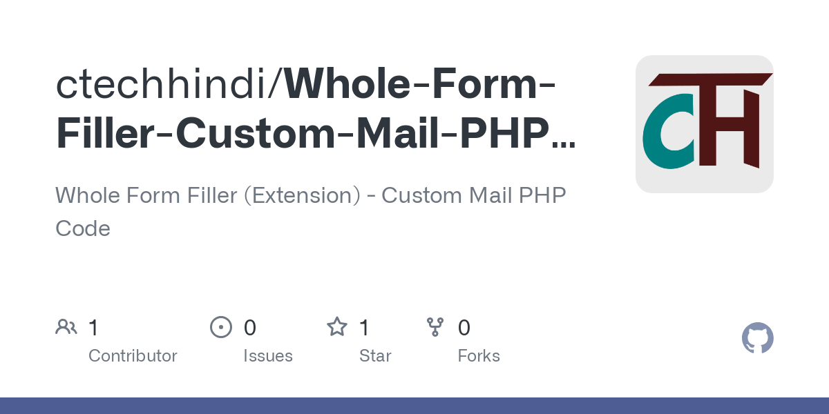 Whole Form Filler Custom Mail PHP Code