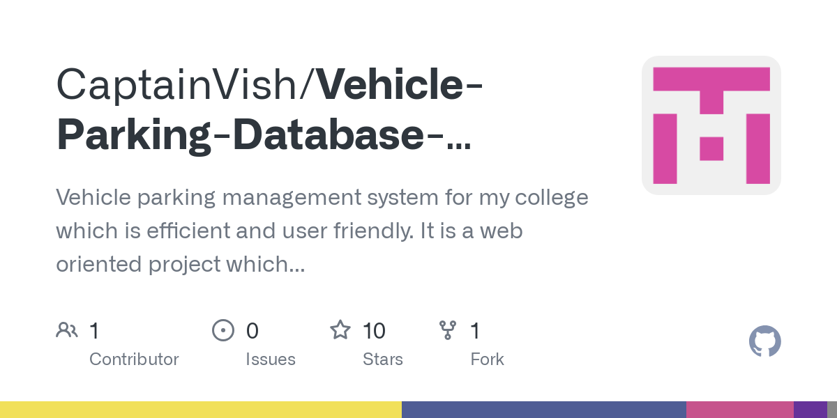 Vehicle Parking Database Management System