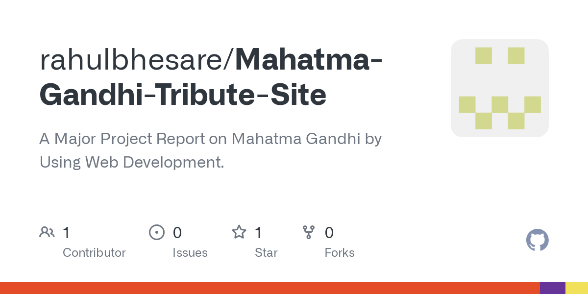 Mahatma Gandhi Tribute Site