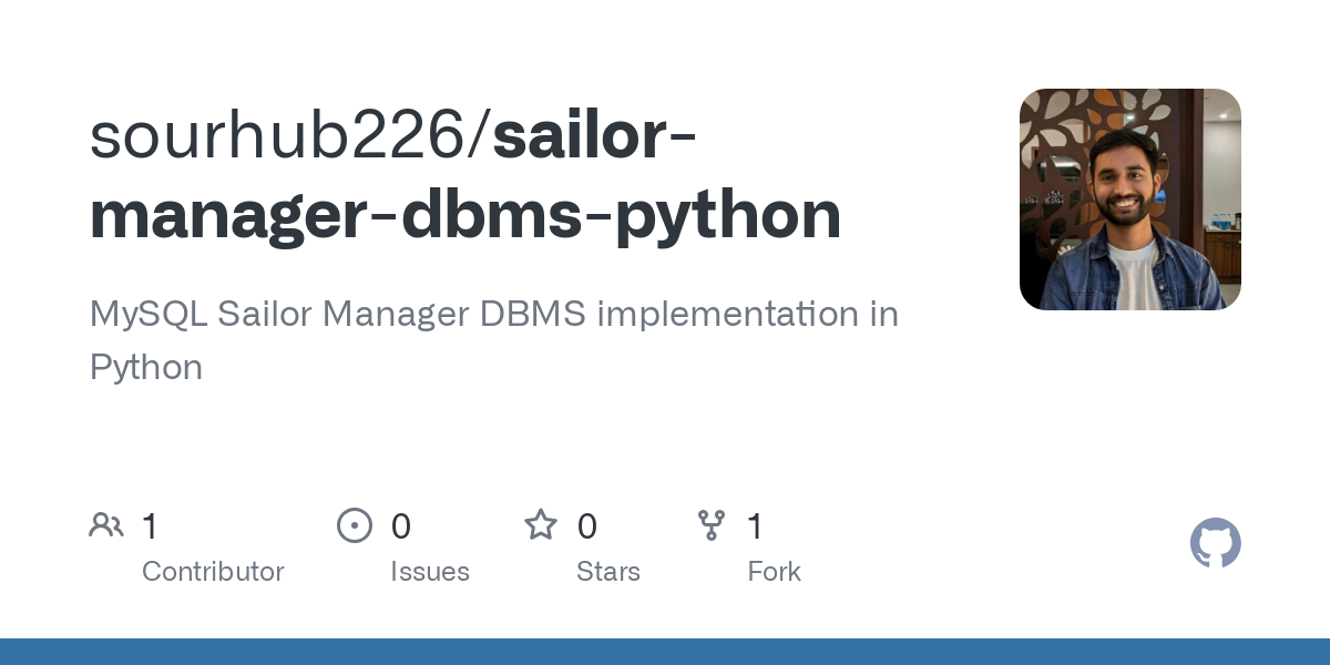 sailor manager dbms python