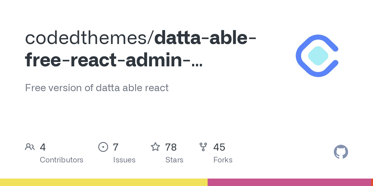 datta able free react admin template