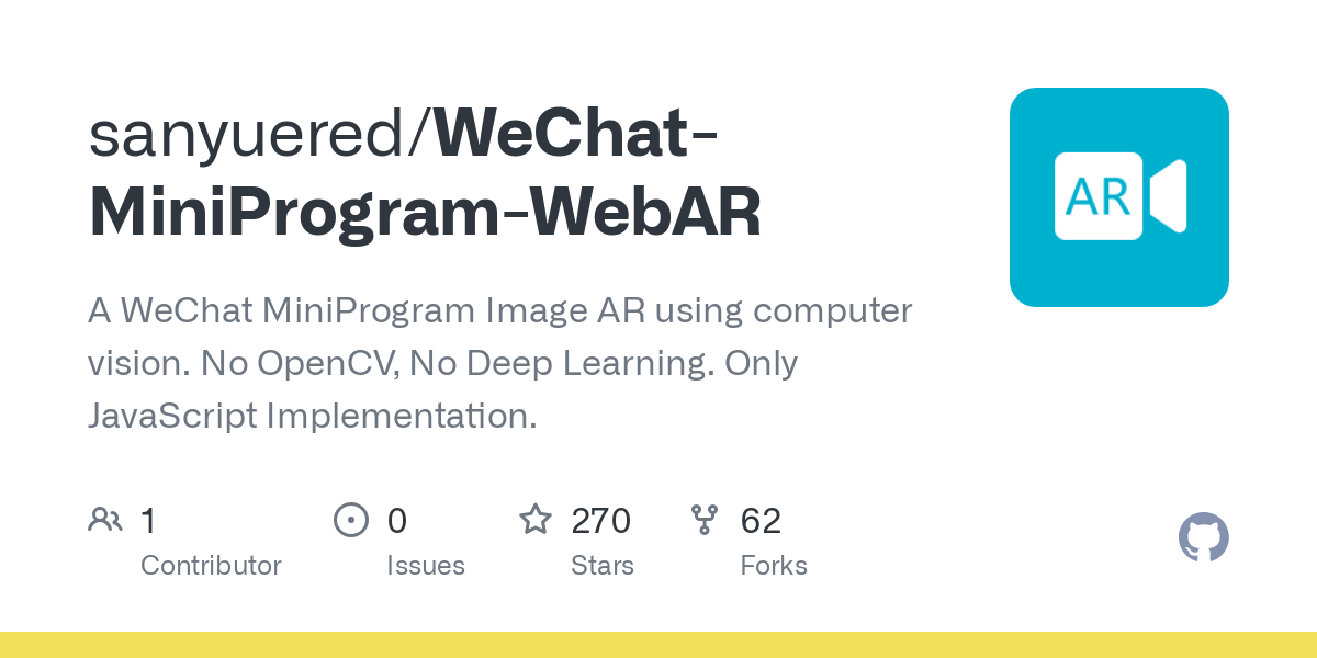 WeChat MiniProgram WebAR