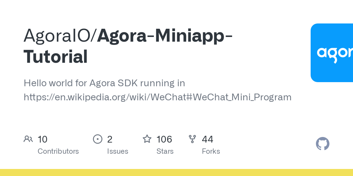 Agora Miniapp Tutorial