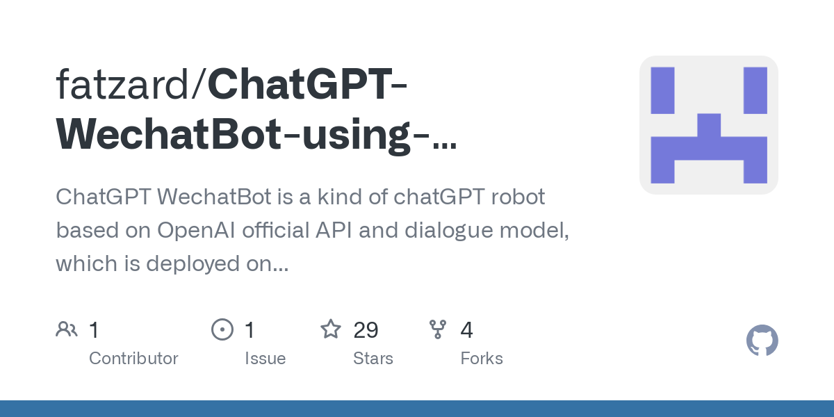 ChatGPT WechatBot using OpenAI API via Wechty