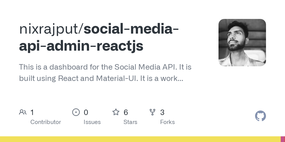 social media api admin reactjs