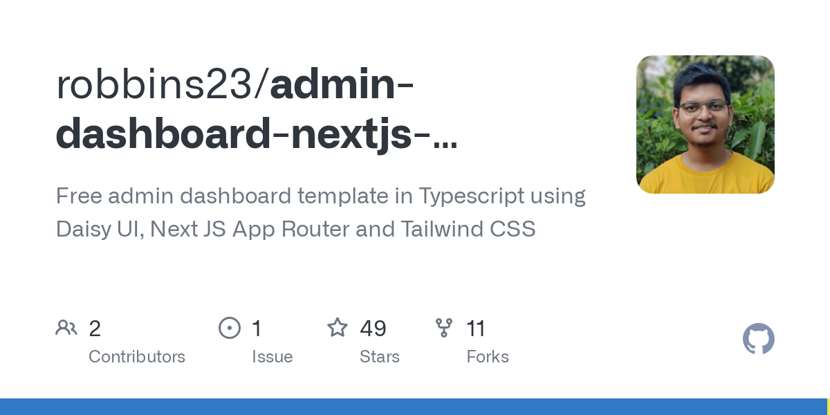 admin dashboard nextjs typescript daisyui template