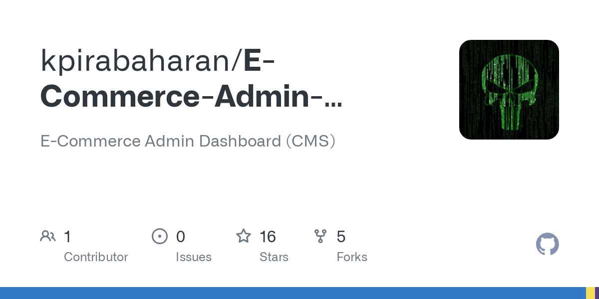 E Commerce Admin Dashboard