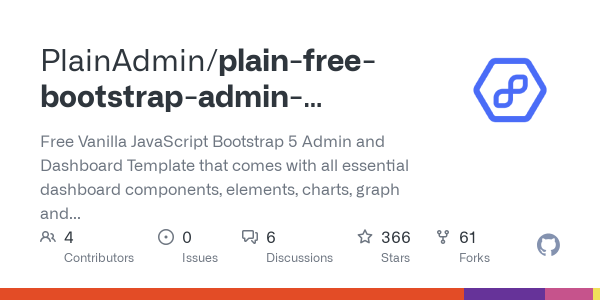 plain free bootstrap admin template