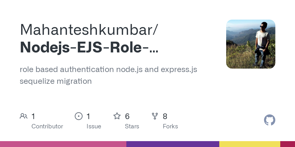 Nodejs EJS Role JWToken Auth SequilizeMigration Express Framework