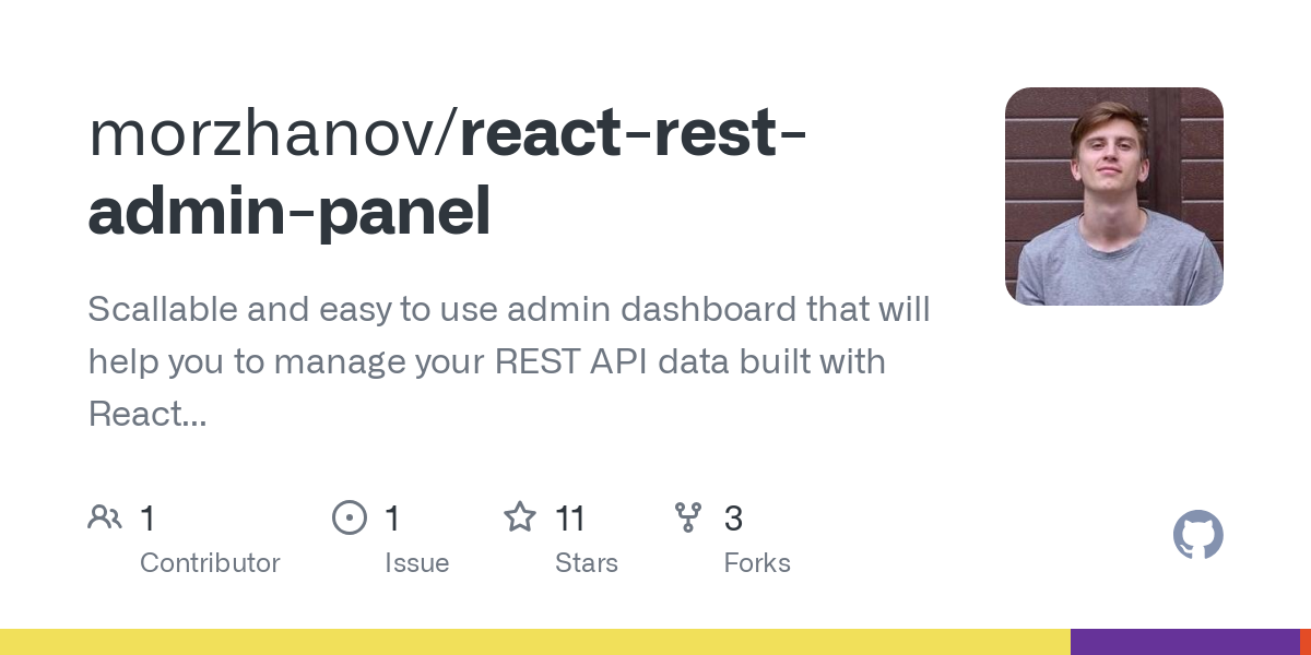 react rest admin panel