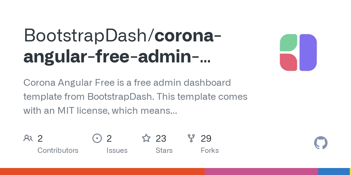 corona angular free admin template