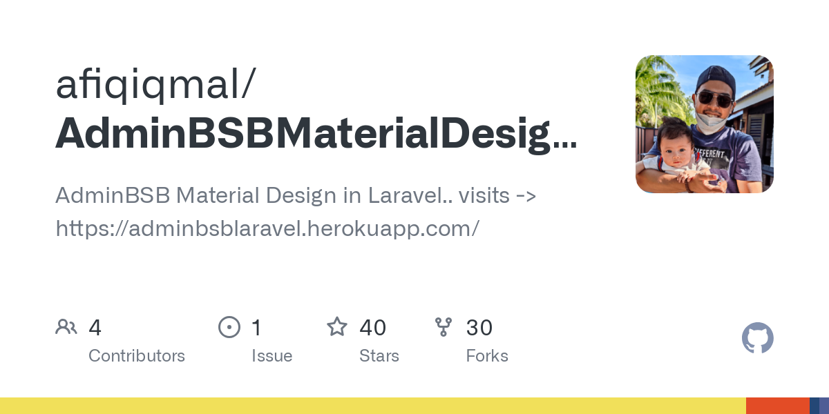 AdminBSBMaterialDesign laravel