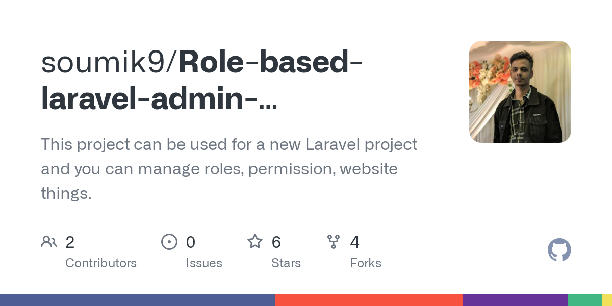 Role based laravel admin dashboard version 8.0