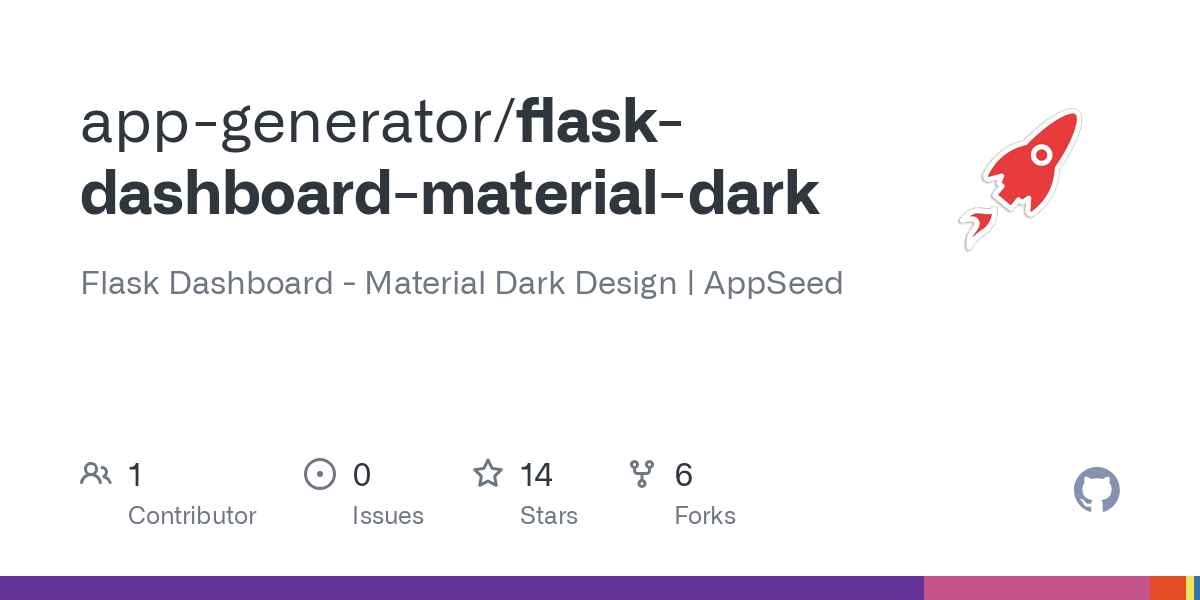 flask dashboard material dark