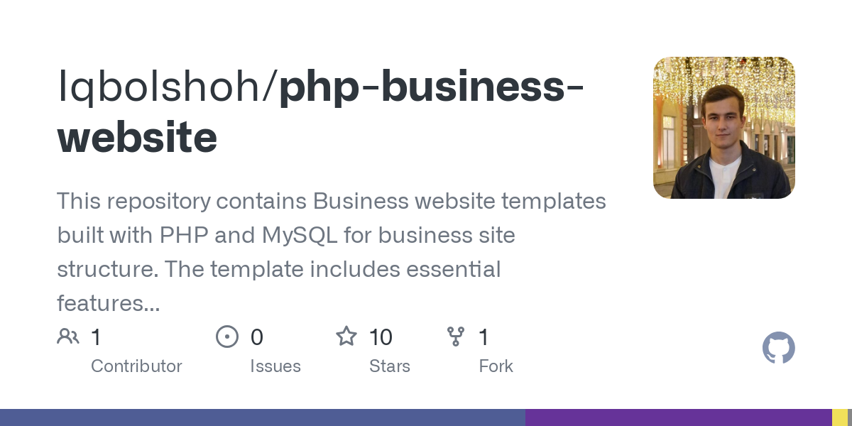 php business website