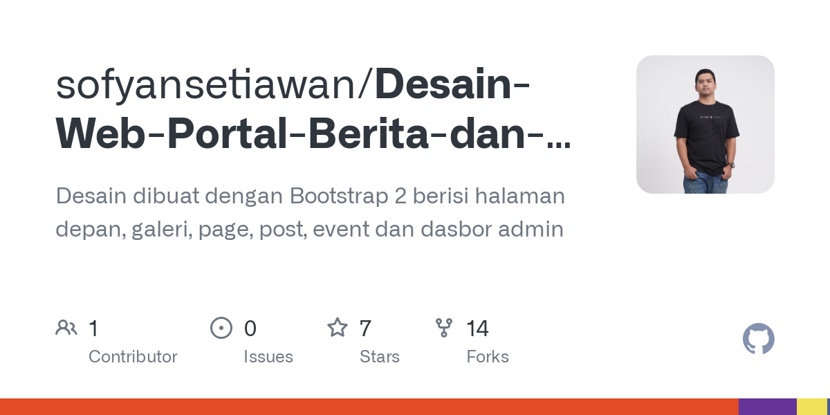 Desain Web Portal Berita dan Dasbor Admin dengan Bootstrap 2