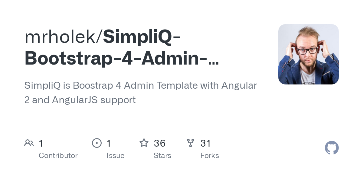 SimpliQ Bootstrap 4 Admin Template with AngularJS Angular 2 support