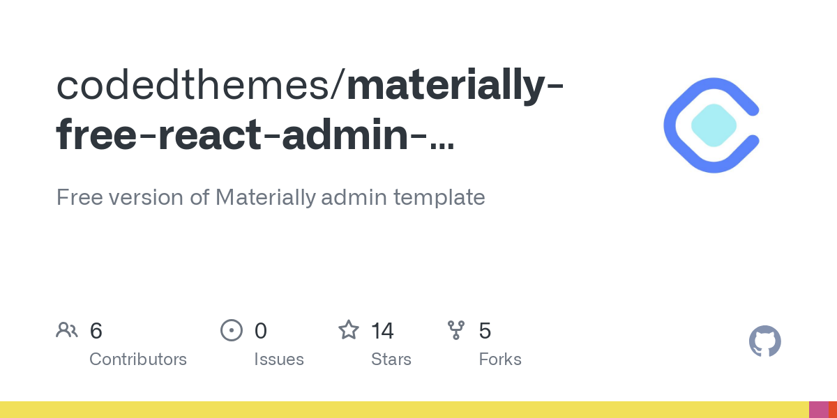 materially free react admin template