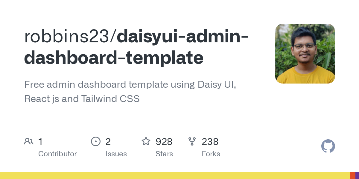 daisyui admin dashboard template