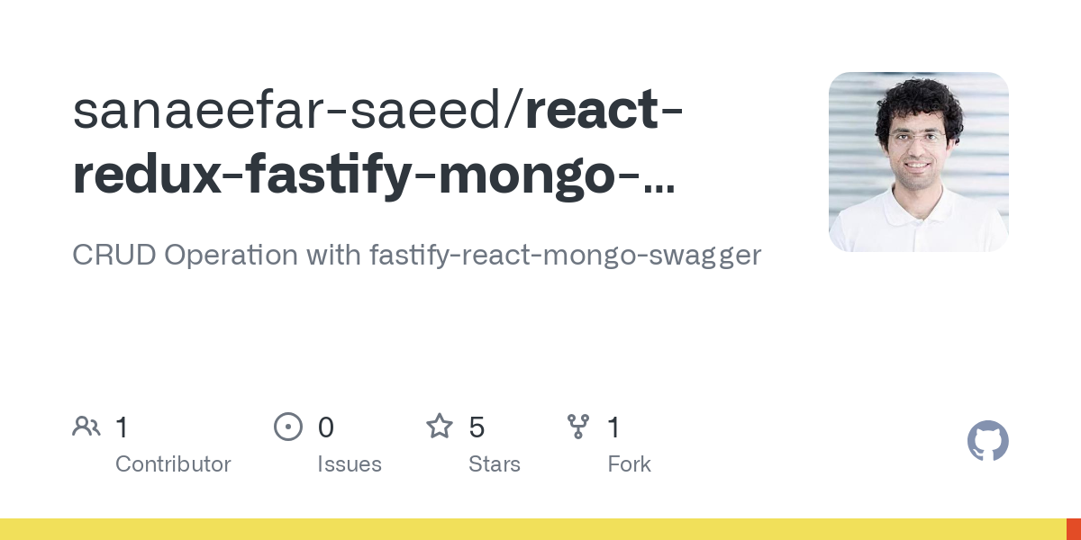 react redux fastify mongo swagger boilerplate