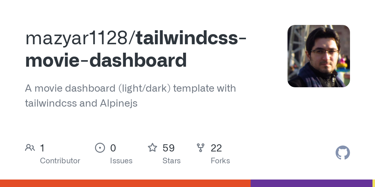 tailwindcss movie dashboard