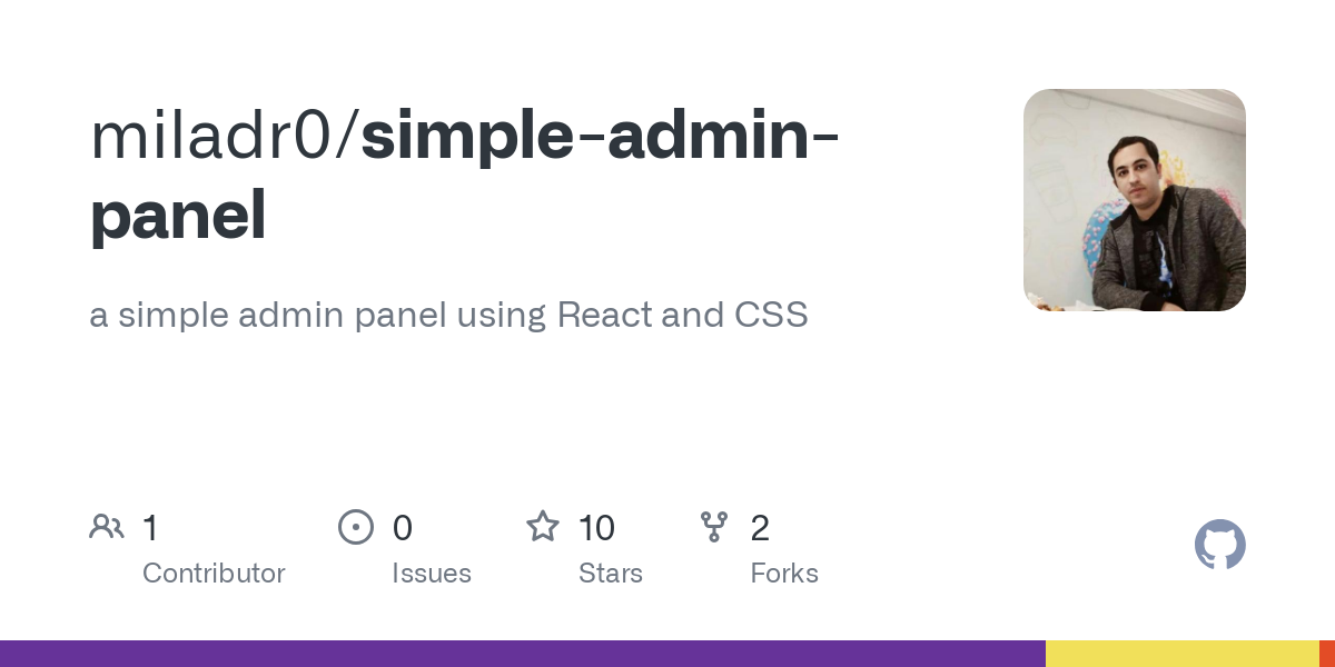 simple admin panel