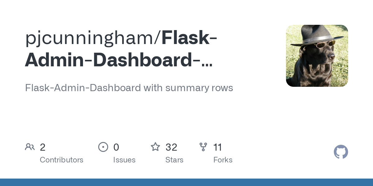 Flask Admin Dashboard Summary