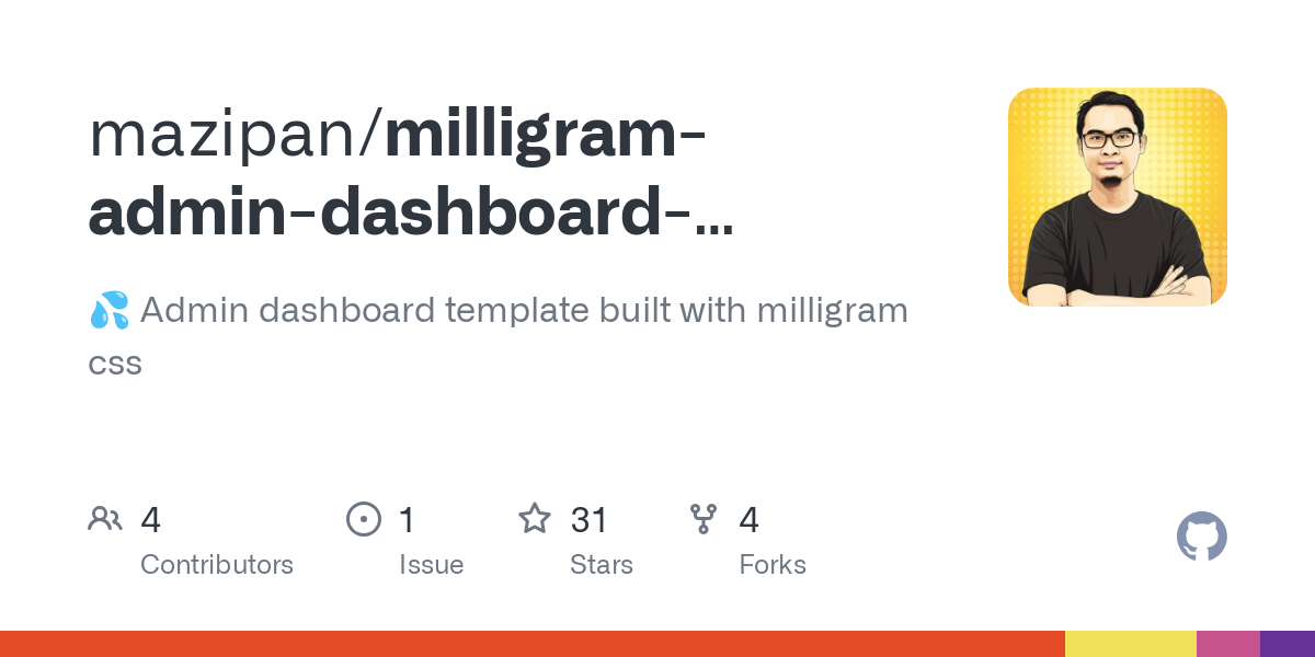 milligram admin dashboard template