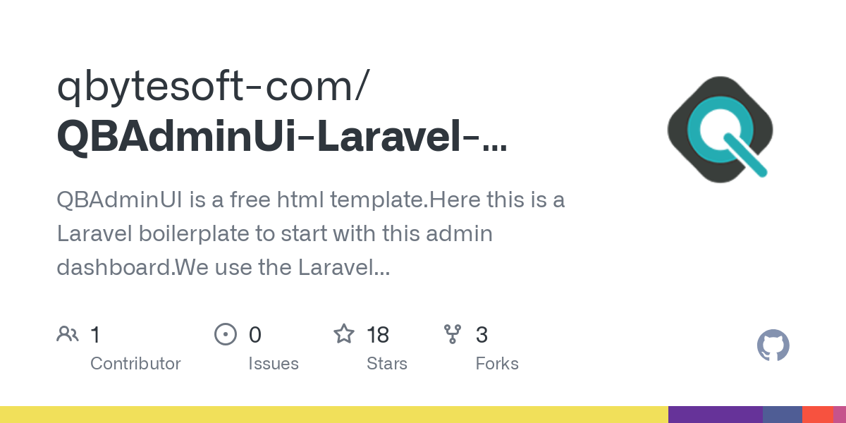 QBAdminUi Laravel Boilerplate